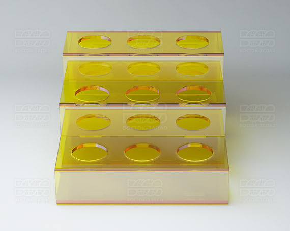 Подставка 115х138х75 мм K_26 - фото 1, цвет - Желтый, материал - Прозрачный акрил