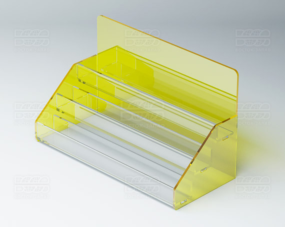 Подставка под лаки 252х150х119 мм К_15_1 - фото 2, цвет - Желтый, материал - Прозрачный акрил