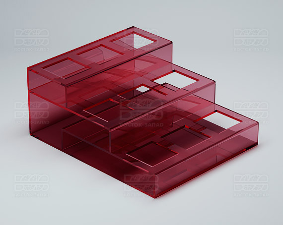 Подставка 142х174х75 мм K_25 - фото 3, цвет - Красный, материал - Прозрачный акрил