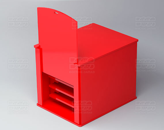 Органайзер для ресниц (5 секций) К_4 - фото 1, цвет - Красный, материал - Глухой акрил