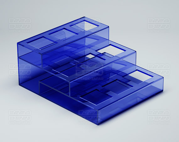 Подставка 142х174х75 мм K_25 - фото 3, цвет - Синий, материал - Прозрачный акрил