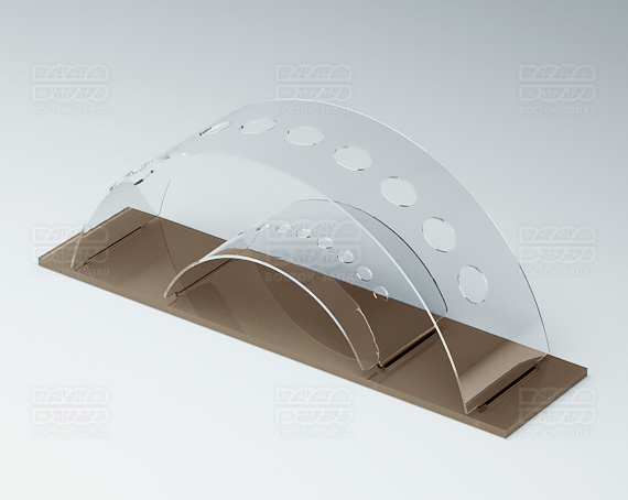 Подставка для кисточек 200х70х50 мм  К_21 - фото 2, цвет - Коричневый, материал - Прозрачный акрил