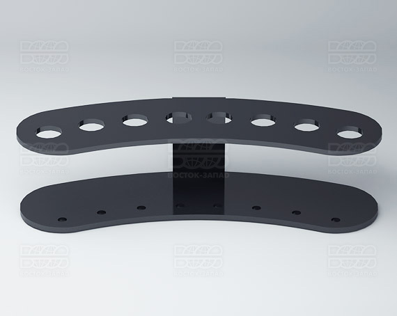 Подставка для ножниц и кисточек 200х50х65 мм К_23 - фото 1, цвет - Черный, материал - Глухой акрил