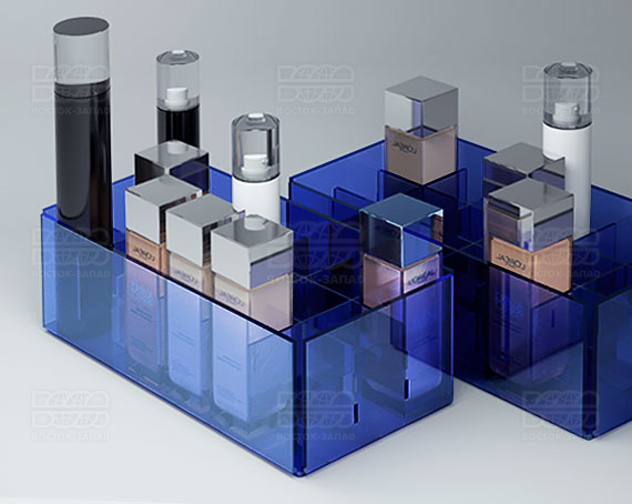 Органайзер К_2_1 - фото 1, цвет - Синий, материал - Прозрачный акрил