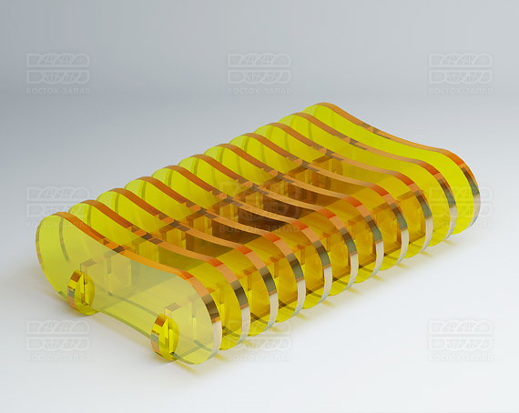 Для кисточек и пилок 110х28х70 мм К_22 - фото 3, цвет - Желтый, материал - Прозрачный акрил