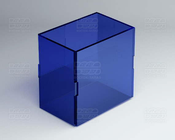 Подставка под карандаши 100х100х65 мм К_19 - фото 3, цвет - Синий, материал - Прозрачный акрил