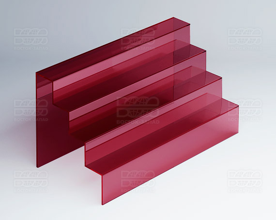 Горка универсальная 400х200х200 мм K_10_2 - фото 3, цвет - Красный, материал - Прозрачный акрил