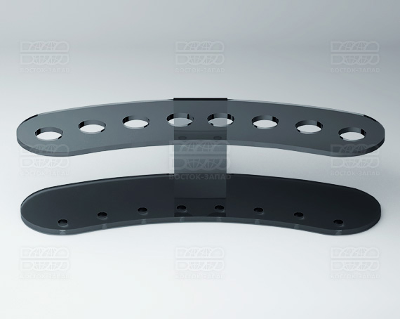 Подставка для ножниц и кисточек 200х50х65 мм К_23 - фото 1, цвет - Черный, материал - Прозрачный акрил
