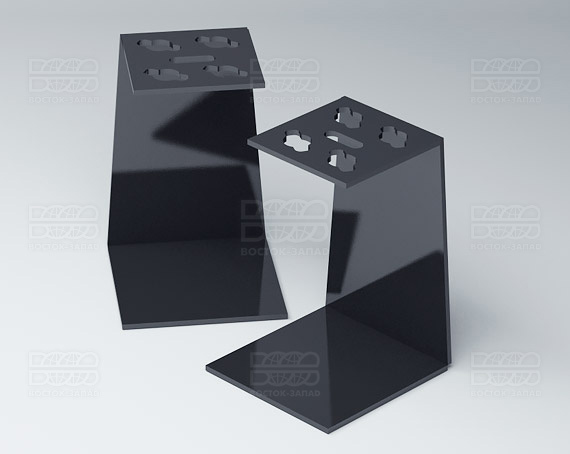Подставка для ножниц 90х135х90 мм K_29 - фото 2, цвет - Черный, материал - Глухой акрил