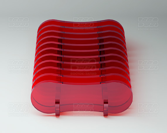Для кисточек и пилок 110х28х70 мм К_22 - фото 1, цвет - Красный, материал - Прозрачный акрил