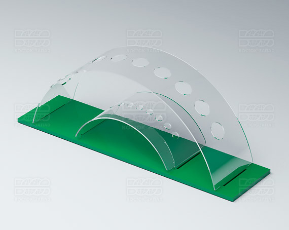 Подставка для кисточек 200х70х50 мм  К_21 - фото 2, цвет - Зеленый, материал - Глухой акрил