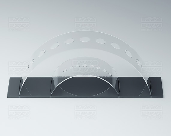Подставка для кисточек 200х70х50 мм  К_21 - фото 1, цвет - Черный, материал - Прозрачный акрил