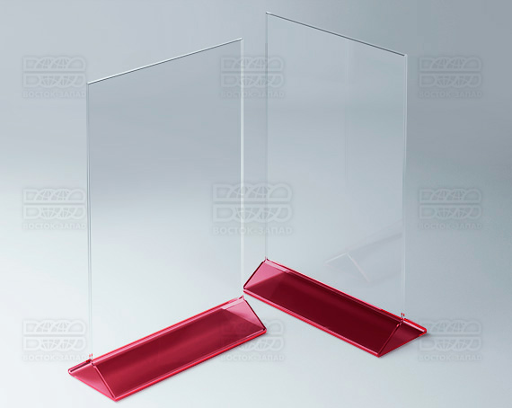 Тейбл-тент (под формат А4) K_31 - фото 2, цвет - Красный, материал - Прозрачный акрил