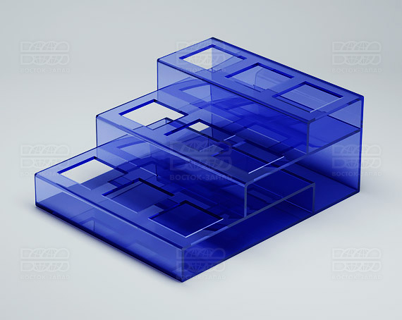 Подставка 142х174х75 мм K_25 - фото 2, цвет - Синий, материал - Прозрачный акрил