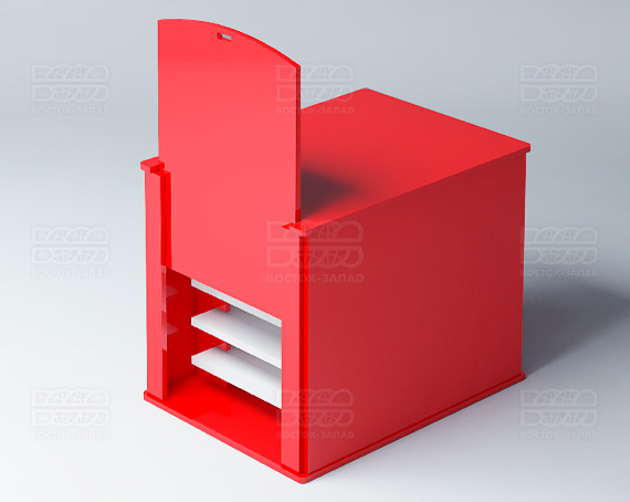 Органайзер для ресниц (5 секций) К_4 - фото 1, цвет - Красно-белый, материал - Глухой акрил