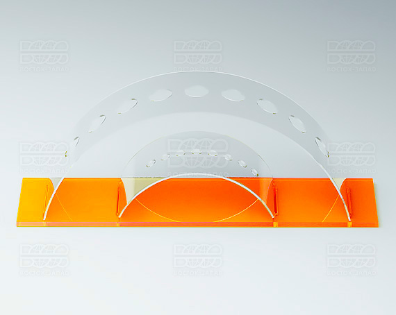 Подставка для кисточек 200х70х50 мм  К_21 - фото 1, цвет - Оранжевый_ф, материал - Флуоресцентный акрил