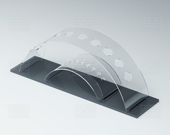 Подставка для кисточек 200х70х50 мм  К_21 - фото 2, цвет - Черный, материал - Прозрачный акрил