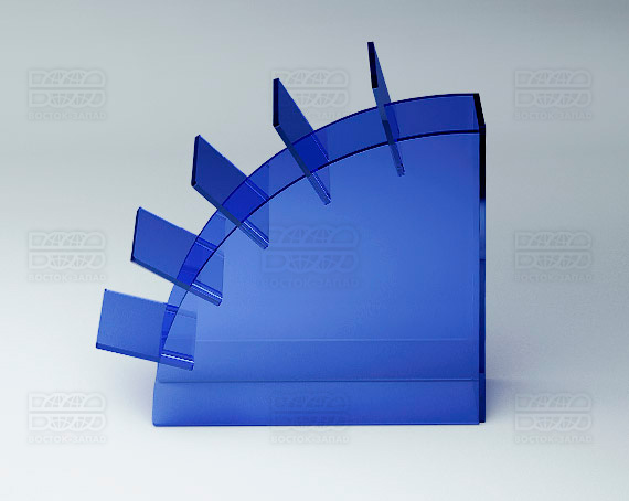 Подставка для ножниц 100х30х100 мм K_30 - фото 3, цвет - Синий, материал - Прозрачный акрил