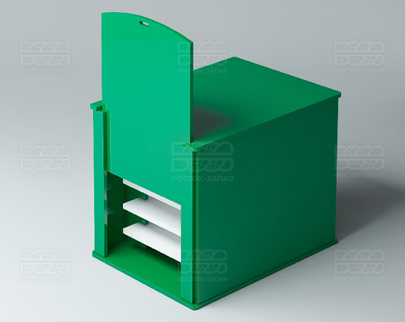 Органайзер для ресниц (5 секций) К_4 - фото 1, цвет - Зелено-белый, материал - Глухой акрил