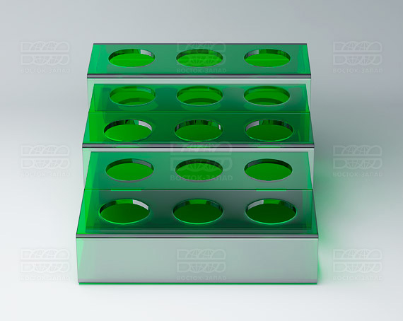 Подставка 115х138х75 мм K_26 - фото 1, цвет - Зеленый, материал - Прозрачный акрил