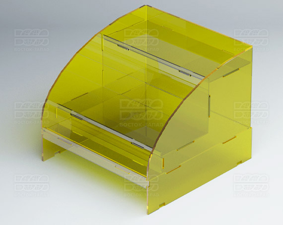 Горка универсальная 199х199х150 мм К_13 - фото 3, цвет - Желтый, материал - Прозрачный акрил