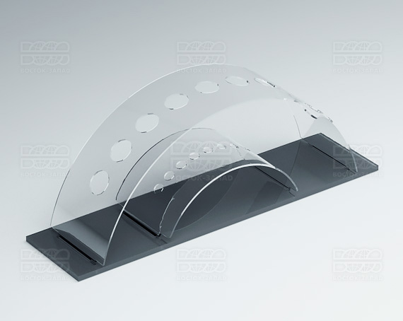 Подставка для кисточек 200х70х50 мм  К_21 - фото 3, цвет - Черный, материал - Прозрачный акрил