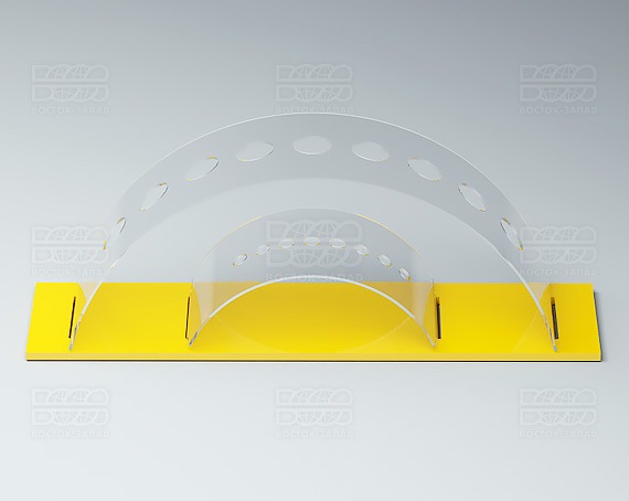 Подставка для кисточек 200х70х50 мм  К_21 - фото 1, цвет - Желтый, материал - Глухой акрил