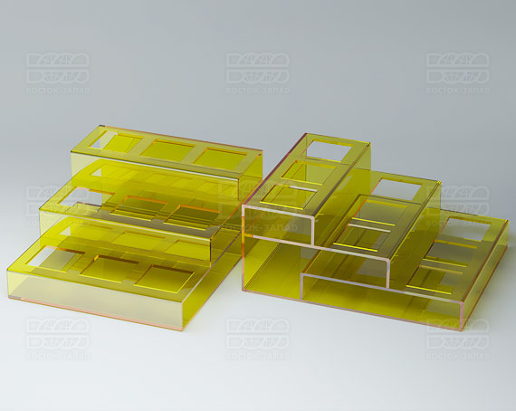 Подставка 142х174х75 мм K_25 - фото 1, цвет - Желтый, материал - Прозрачный акрил