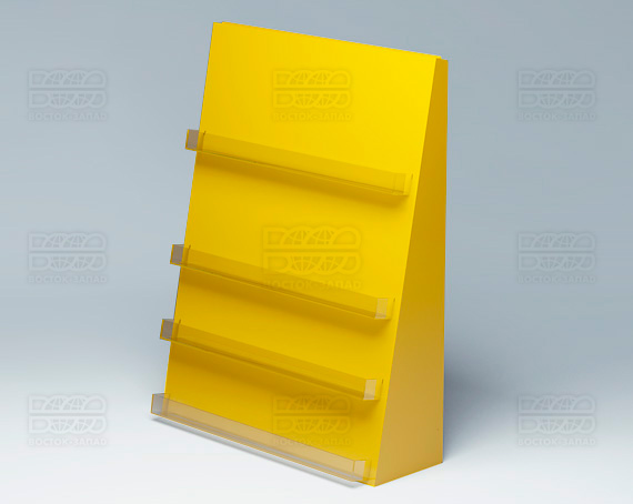 Дисплей настольный горка 380х500х120 мм K_33 - фото 1, цвет - Желтый, материал - Глухой акрил