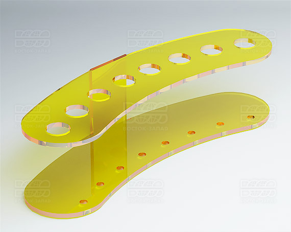 Подставка для ножниц и кисточек 200х50х65 мм К_23 - фото 3, цвет - Желтый, материал - Прозрачный акрил