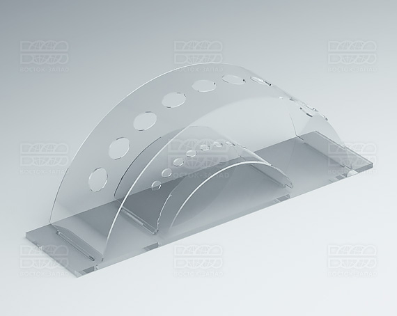 Подставка для кисточек 200х70х50 мм  К_21 - фото 3, цвет - Прозрачный, материал - Прозрачный акрил