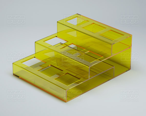 Подставка 142х174х75 мм K_25 - фото 2, цвет - Желтый, материал - Прозрачный акрил