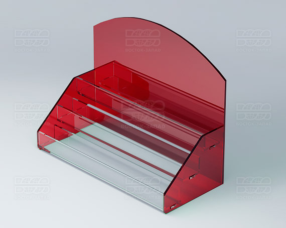 Подставка под лаки 252х200х116 мм К_15 - фото 2, цвет - Красный, материал - Прозрачный акрил