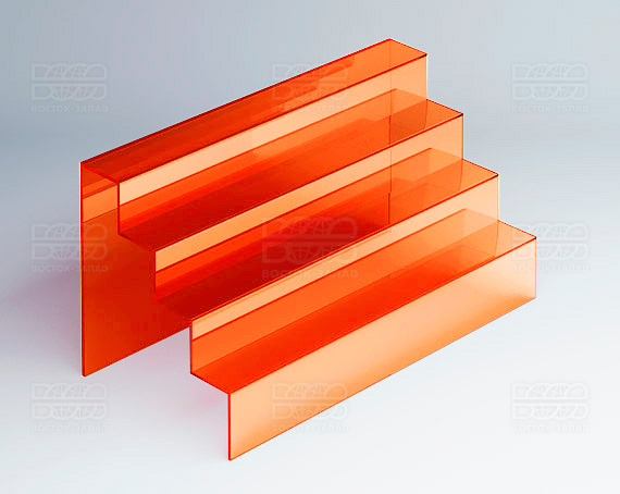 Горка универсальная 400х200х200 мм K_10_2 - фото 2, цвет - Оранжевый_ф, материал - Флуоресцентный акрил