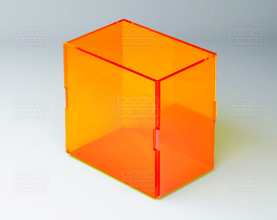 Подставка под карандаши 100х100х65 мм К_19 - фото 2, цвет - Оранжевый_ф, материал - Флуоресцентный акрил