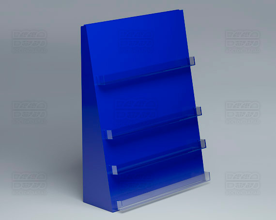 Дисплей настольный горка 380х500х120 мм K_33 - фото 2, цвет - Синий, материал - Глухой акрил