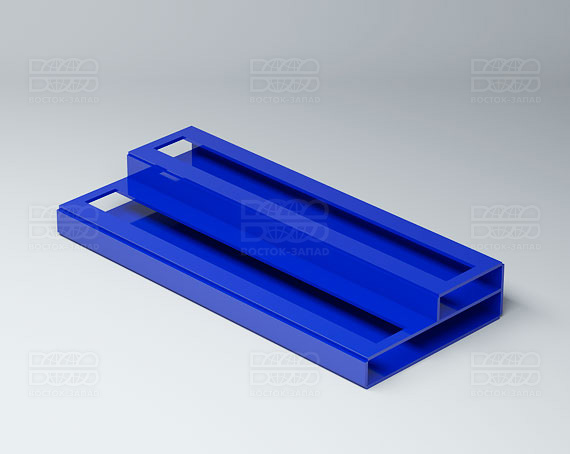 Подставка с общим отверстием 2 яруса 350х120х51 мм K_28 - фото 2, цвет - Синий, материал - Глухой акрил