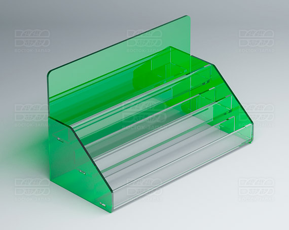 Подставка под лаки 252х150х119 мм К_15_1 - фото 3, цвет - Зеленый, материал - Прозрачный акрил