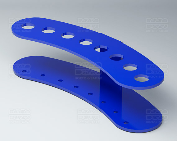 Подставка для ножниц и кисточек 200х50х65 мм К_23 - фото 2, цвет - Синий, материал - Глухой акрил