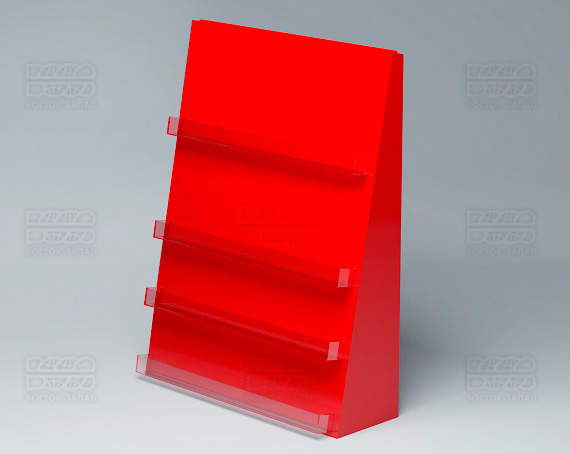 Дисплей настольный горка 380х500х120 мм K_33 - фото 1, цвет - Красный, материал - Глухой акрил