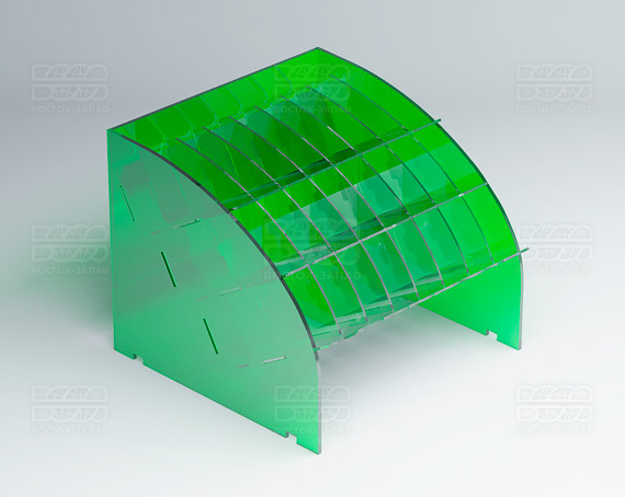 Подставка под карандаши 200х168х200 мм К_20 - фото 3, цвет - Зеленый, материал - Прозрачный акрил