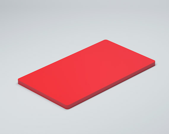 Планшетка для ресниц 140х80х3 мм - из ог. Стекла 3мм K_5 - фото 3, цвет - Красный, материал - Глухой акрил