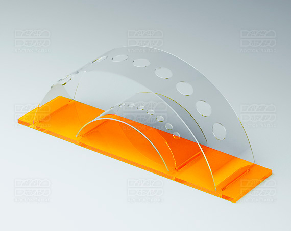 Подставка для кисточек 200х70х50 мм  К_21 - фото 2, цвет - Оранжевый_ф, материал - Флуоресцентный акрил