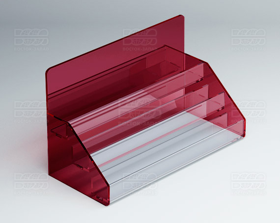 Подставка под лаки 252х150х119 мм К_15_1 - фото 3, цвет - Красный, материал - Прозрачный акрил