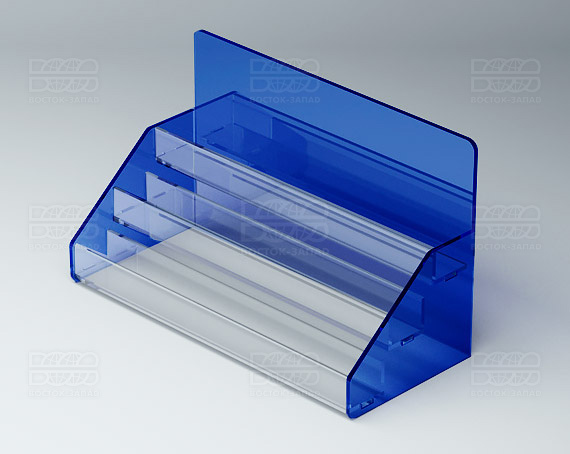 Подставка под лаки 252х150х119 мм К_15_1 - фото 2, цвет - Синий, материал - Прозрачный акрил
