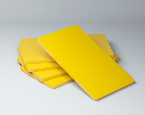 Планшетка для ресниц 140х80х3 мм - из ог. Стекла 3мм K_5 - фото 1, цвет - Желтый, материал - Глухой акрил