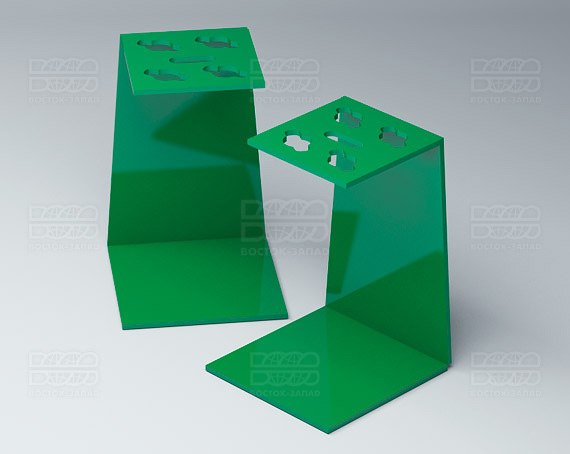 Подставка для ножниц 90х135х90 мм K_29 - фото 2, цвет - Зеленый, материал - Глухой акрил