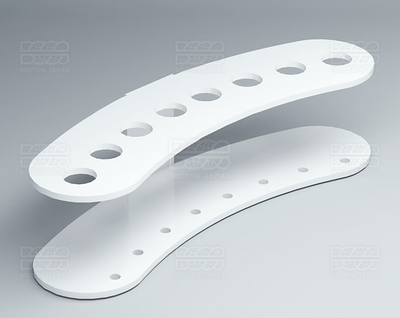 Подставка для ножниц и кисточек 200х50х65 мм К_23 - фото 3, цвет - Молочный, материал - Глухой акрил