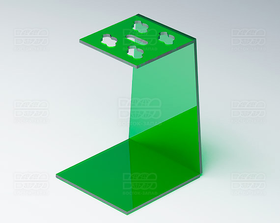 Подставка для ножниц 90х135х90 мм K_29 - фото 3, цвет - Зеленый, материал - Прозрачный акрил