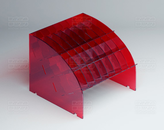 Подставка под карандаши 200х168х200 мм К_20 - фото 3, цвет - Красный, материал - Прозрачный акрил